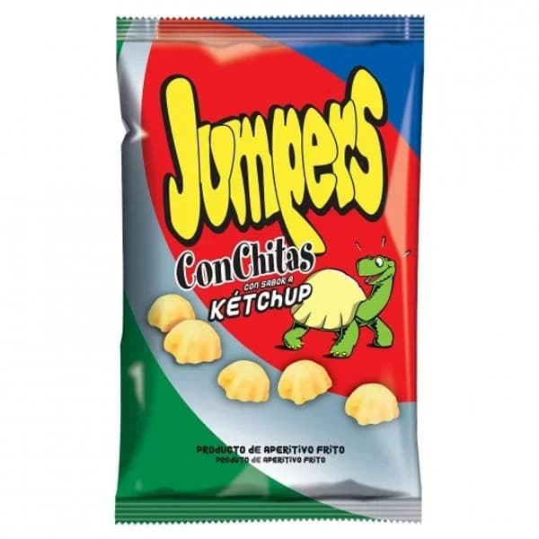 Conchitas de patata sabor kétchup Jumpers Vidal 95 g. - 1 ud - Imagen del producto en Findit