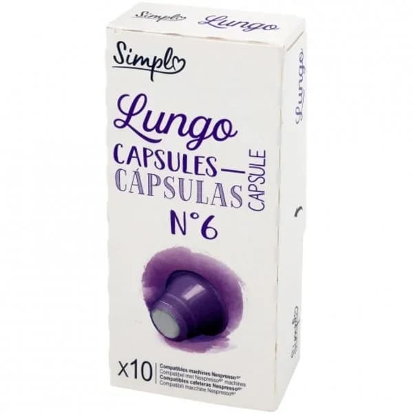 Café lungo en cápsulas Simpl compatible con Nespresso 10 ud. - 1 ud - Imagen del producto en Findit