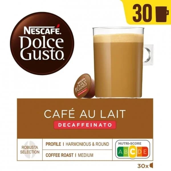Café cápsulas descafeinado con leche Nescafé Dolce Gusto 30 ud. - 29.48 ud - Imagen del producto en Findit