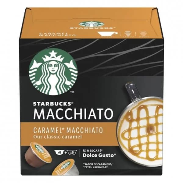 Cafe caramel macchiato en cápsulas Starbucks compatible con Nescafé Dolce Gusto 12 ud. - 0.13 kg - Imagen del producto en Findit
