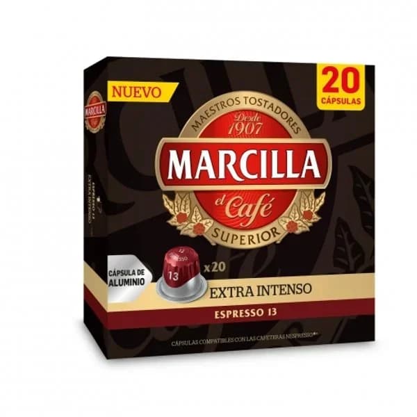 Café Extra Intenso en Cápsulas Marcilla 20 ud. - 19.97 ud - Imagen del producto en Findit