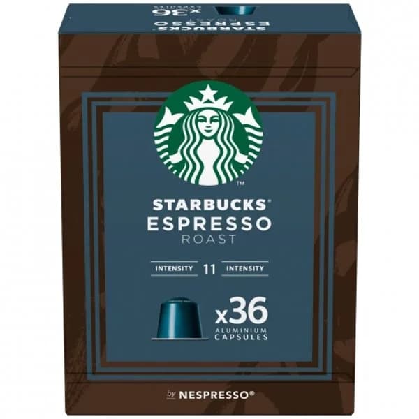 Café cápsulas espresso roast Starbucks compatible con Nespresso 36 ud. - 36.22 ud - Imagen del producto en Findit