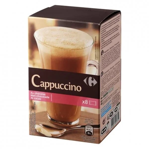 Café soluble cappuccino chocolate Carrefour Extra 144 g. - 0.14 kg - Imagen del producto en Findit