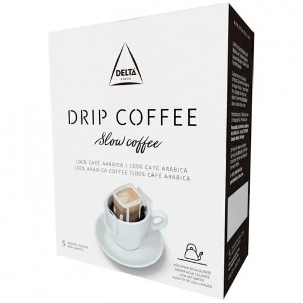 Café molido arábica en bolsitas Drip Coffee Delta pack de 5 unidades de 9 g. - 1 ud - Imagen del producto en Findit
