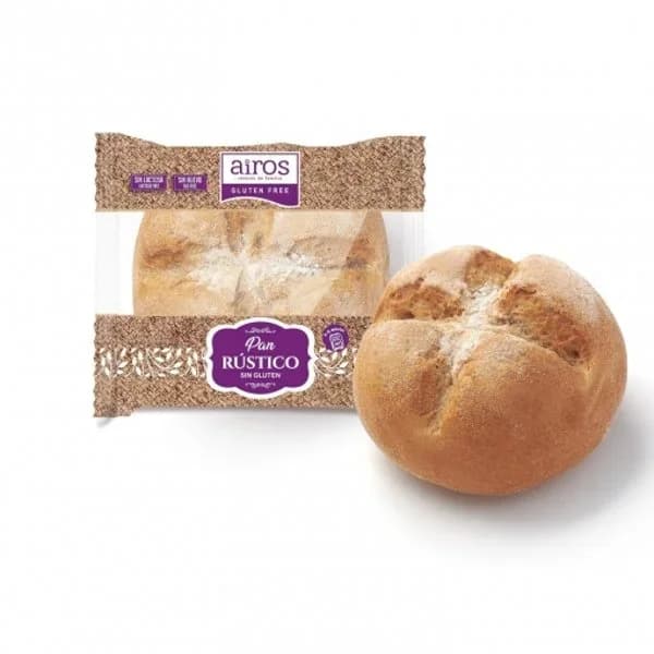 Pan Rústico Redondo Airos sin gluten y sin lactosa 85 g - 0.09 kg - Imagen del producto en Findit
