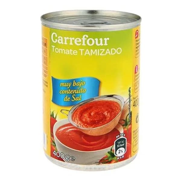 Tomate tamizado contenido bajo de sal Carrefour 400 g. - 0.4 kg - Imagen del producto en Findit