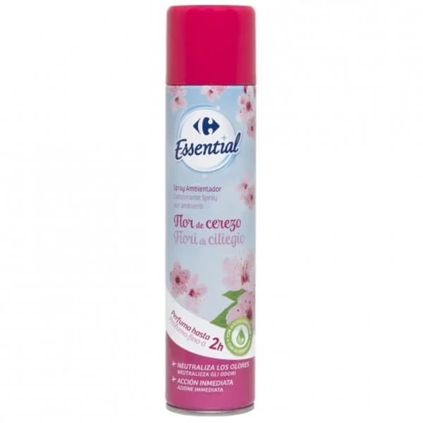 Ambientador spray flor de cerezo Essential Carrefour 300 ml. - 0.3 l - Imagen del producto en Findit