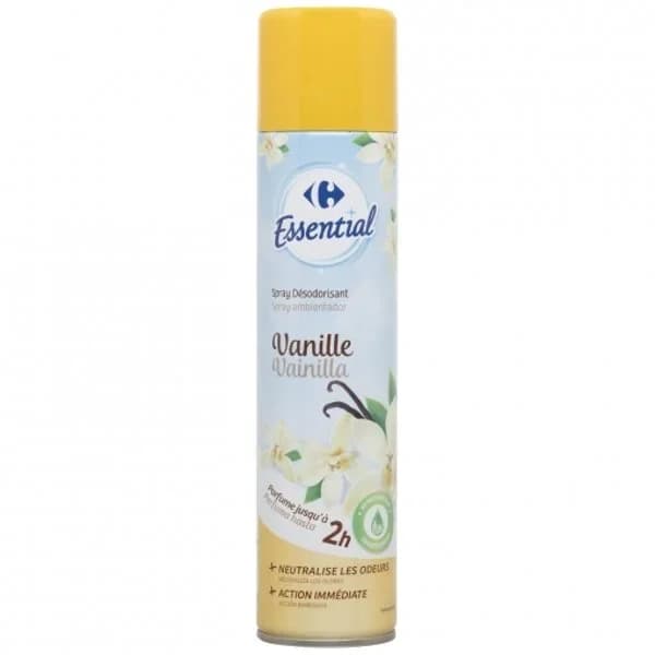 Ambientador spray vainilla Essential Carrefour 300 ml. - 0.3 l - Imagen del producto en Findit