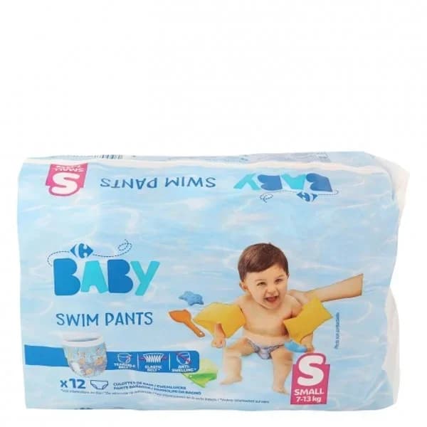 Pañales Bañador Carrefour Baby Small Talla 4 (7-13 kg) 12 uds - 12.02 ud - Imagen del producto en Findit