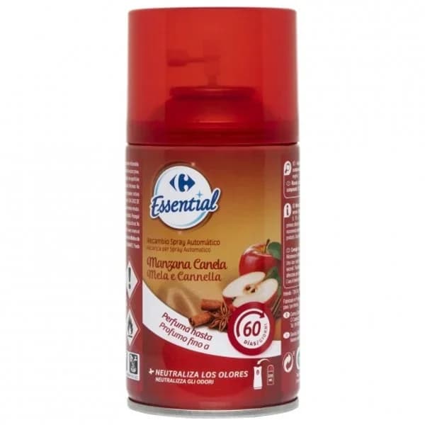 Ambientador automático manzana canela recambio Essential Carrefour 1 ud. - 0.25 l - Imagen del producto en Findit