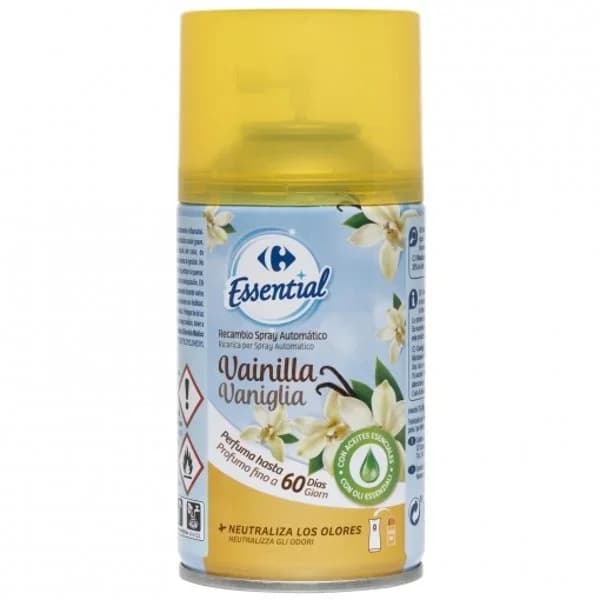 Ambientador automático vainilla recambio Essential Carrefour 1 ud. - 0.25 l - Imagen del producto en Findit