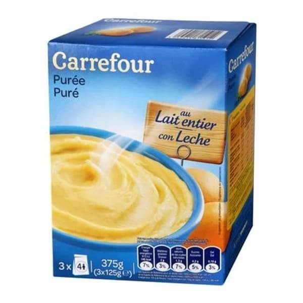 Puré de patatas con leche Carrefour 375 g. - 0.37 kg - Imagen del producto en Findit