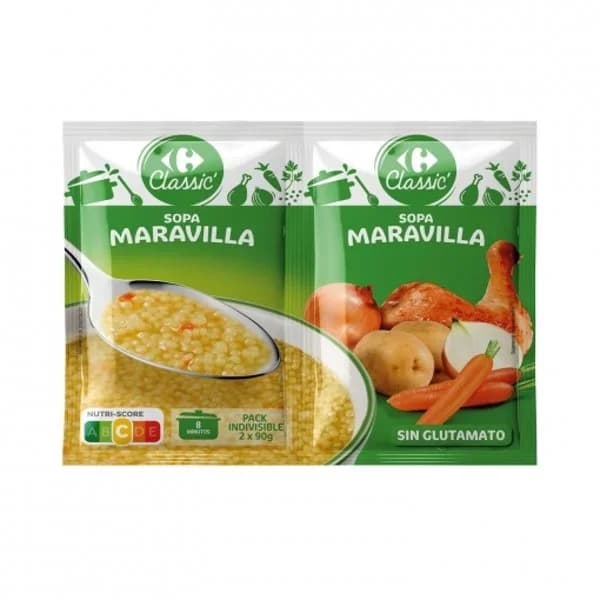 Sopa maravilla Classic Carrefour pack de 2 unidades de 90 g. - 1 ud - Imagen del producto en Findit