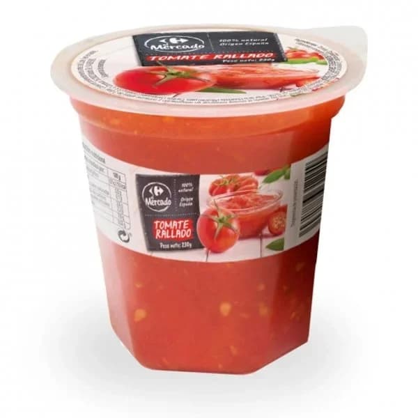 Tomate natural rallado Carrefour 230 g - 0.23 kg - Imagen del producto en Findit