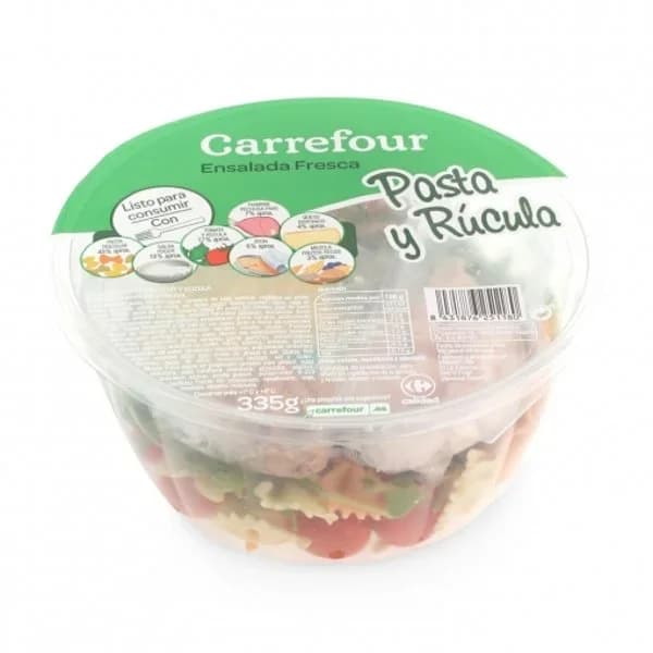 Ensalada pasta y rúcula Carrefour 320 g - 0.32 kg - Imagen del producto en Findit