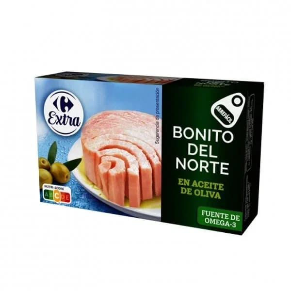 Bonito del norte en aceite de oliva Carrefour Extra 72 g. - 0.07 kg - Imagen del producto en Findit