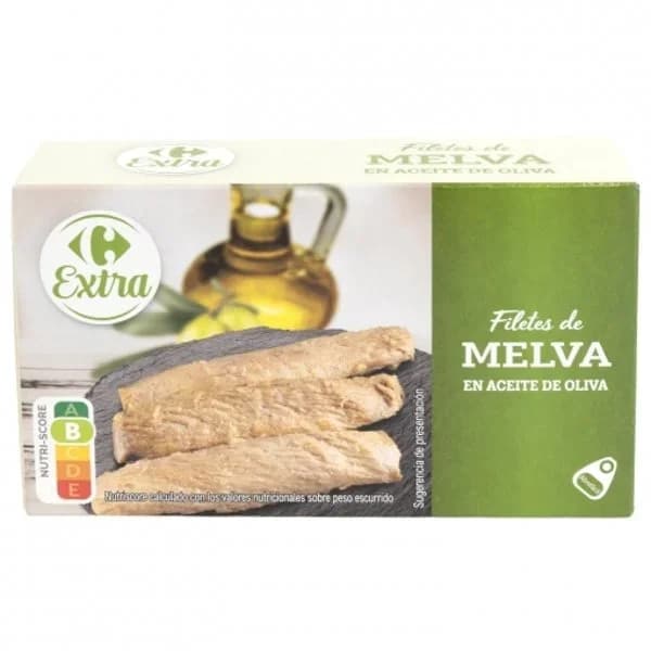 Filete de melva en aceite de oliva Extra Carrefour 85 g. - 0.08 kg - Imagen del producto en Findit