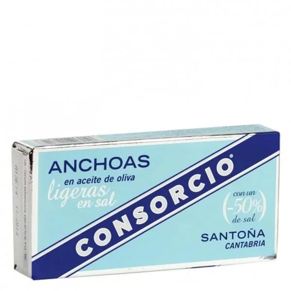 Anchoa en aceite de oliva ligeras en sal Consorcio 26 g. - 0.03 kg - Imagen del producto en Findit