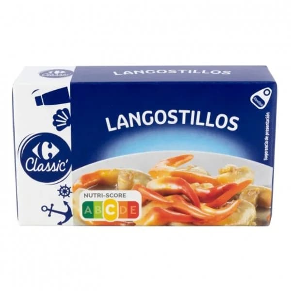 Langostillos al natural Classic Carrefour 45 g. - 1 ud - Imagen del producto en Findit
