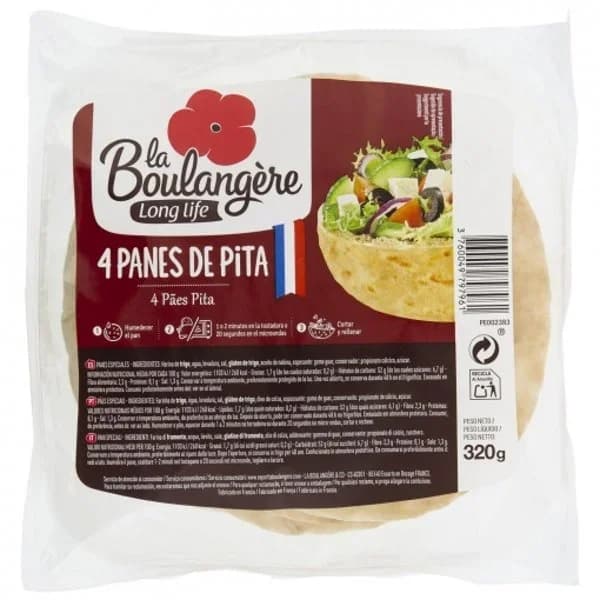 Pan de pita La Boulangère 320 g. - 0.32 kg - Imagen del producto en Findit