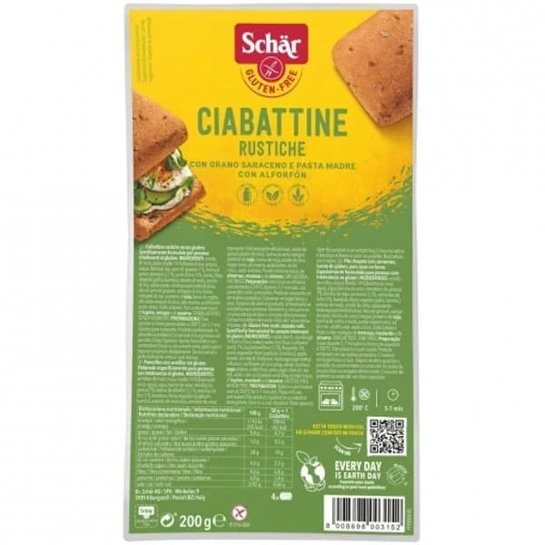 Pan chapata integral Schär sin gluten y sin lactosa 200 g. - 0.2 kg - Imagen del producto en Findit