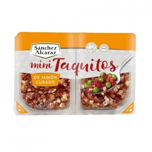 Mini Taquitos de Jamón Curado Sánchez Alcaraz sin gluten y sin lactosa 2x40 g - 0.08 kg - Imagen del producto en Findit