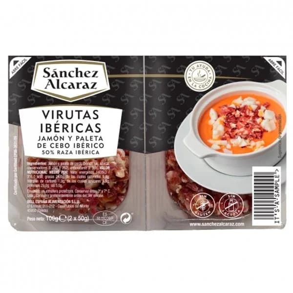 Virutas Ibéricas 50% Raza Ibérica Sánchez Alcaraz sin gluten y sin lactosa 2x50 g - 0.1 kg - Imagen del producto en Findit