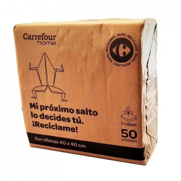 Servilletas Laminadas CARREFOUR HOME 40x40 cm - Marrón - 1 ud - Imagen del producto en Findit