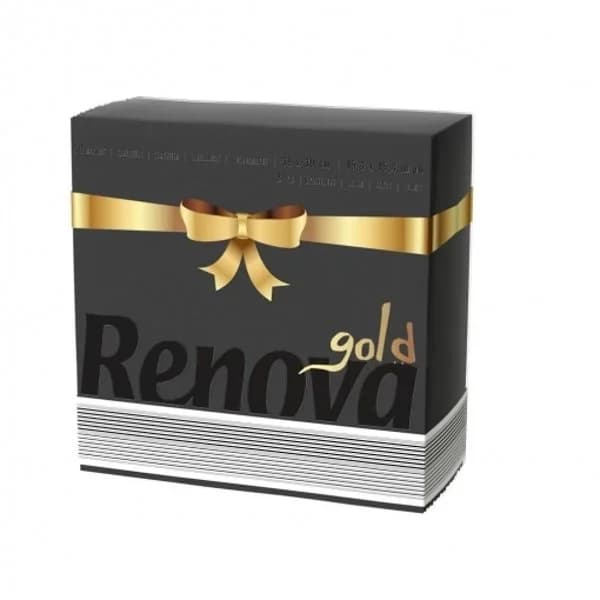 Set 40 servilletas 2 capas celulosa RENOVA Gold 40x40cm - Negro - 38.78 ud - Imagen del producto en Findit