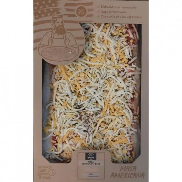 Pizza USA american cheese Carrefour el Mercado 440 g - 0.44 kg - Imagen del producto en Findit