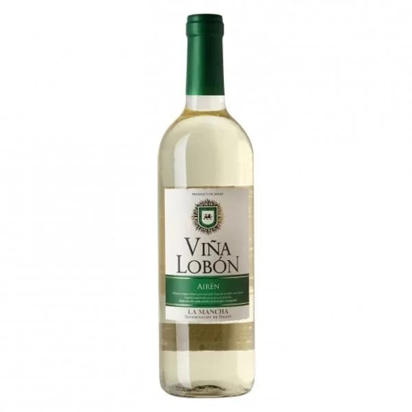 Vino D.O. Mancha blanco Airén Viña Lobón 75 cl. - 1 ud - Imagen del producto en Findit