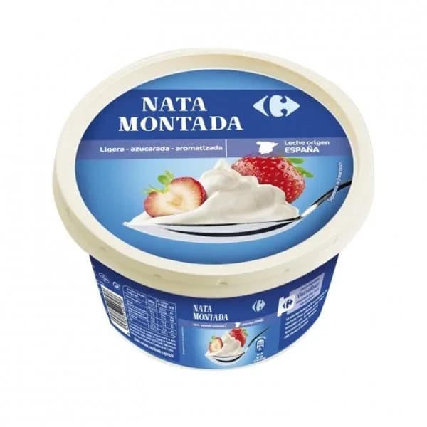 Nata montada azucarada Carrefour Classic 500 ml. - 0.5 l - Imagen del producto en Findit