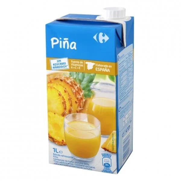 Bebida de fruta piña Carrefour Classic´ sin azúcar añadido brik 1 l. - 1 l - Imagen del producto en Findit