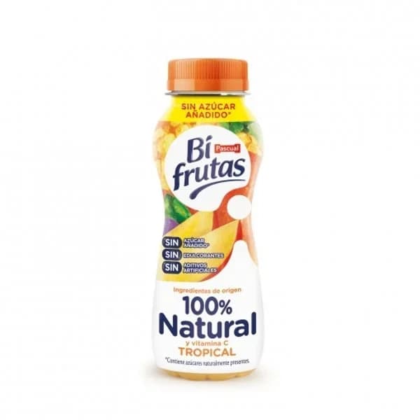 Zumo Tropical 100% Natural Bifrutas sin azúcar añadido botella 24 cl. - 0.24 l - Imagen del producto en Findit