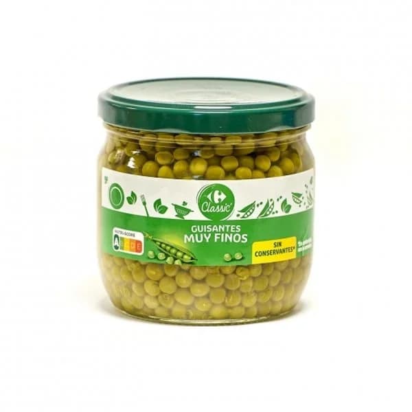 Guisantes extrafinos Classic Carrefour 230 g. - 0.23 kg - Imagen del producto en Findit