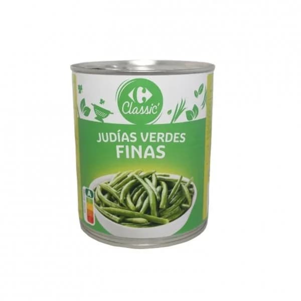Judías verdes finas al natural Classic Carrefour 440 g. - 0.44 kg - Imagen del producto en Findit