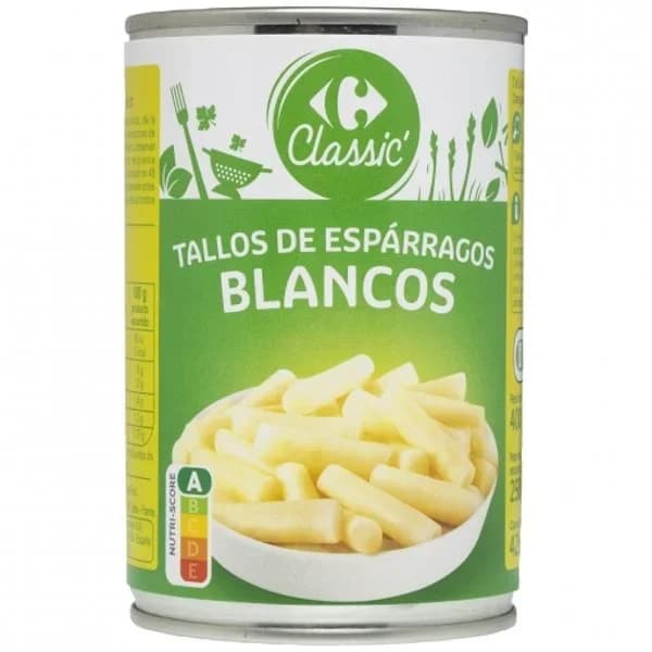 Tallos de espárragos blancos Classic Carrefour 250 g. - 0.25 kg - Imagen del producto en Findit