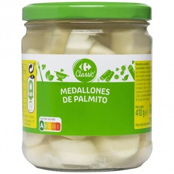 Palmitos en medallones Carrefour Classic 250 g. - 0.25 kg - Imagen del producto en Findit