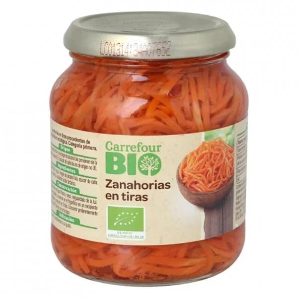 Zanahoria Rallada Bio ecológica Carrefour Bio 190 g. - 0.19 kg - Imagen del producto en Findit