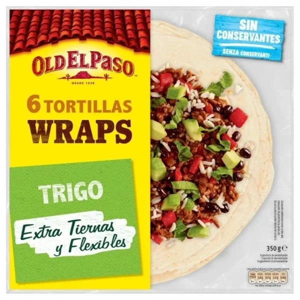 Tortillas Wraps de Trigo Paquete 6 Unidades - 0.35 kg - Imagen del producto en Findit
