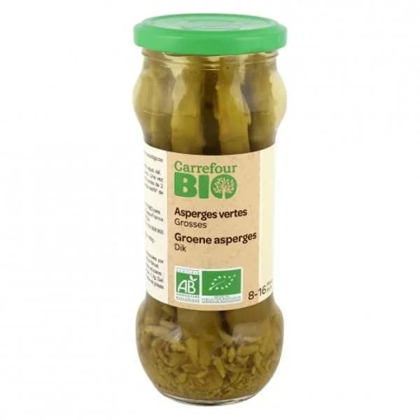 Espárragos verdes 8/16 ecológicos Carrefour Bio 185 g. - 0.18 kg - Imagen del producto en Findit