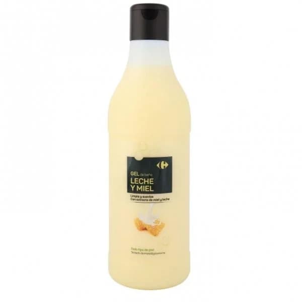 Gel de ducha leche y miel limpia y suaviza para todo tipo de pieles Carrefour 1,5 l. - 1.48 l - Imagen del producto en Findit