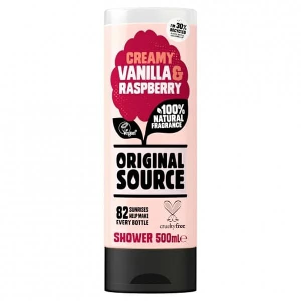 Gel de ducha vainilla y frambuesa Original Source 500 ml. - 0.5 l - Imagen del producto en Findit