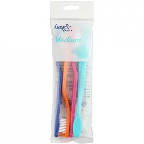 Cepillo de dientes medio Simpl Choice 4 ud. - 4 ud - Imagen del producto en Findit
