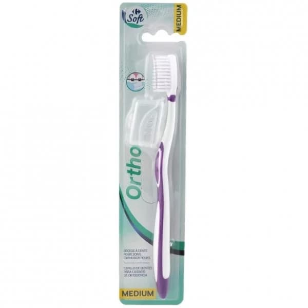 Cepillo de dientes medio cuidado de ortodoncia Carrefour Soft 1 ud. - 1 ud - Imagen del producto en Findit
