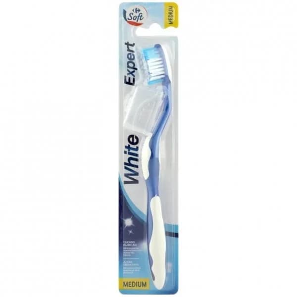 Cepillo de dientes medio blanqueador Carrefour Soft 1 ud. - 1 ud - Imagen del producto en Findit