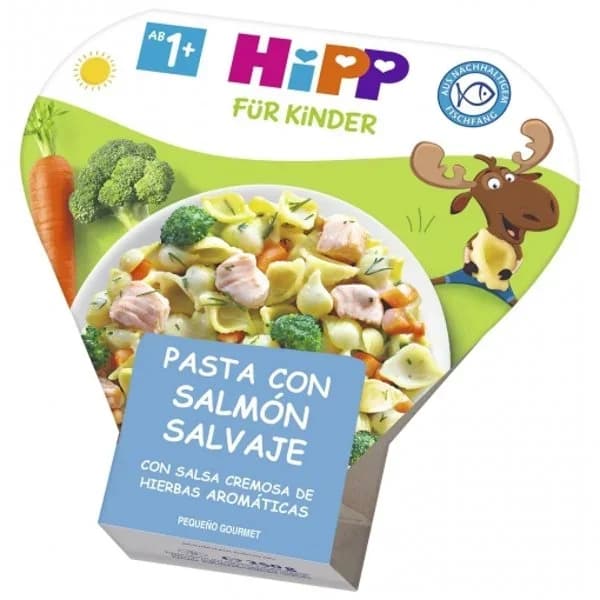 Pasta con salmón salvaje con salsa cremosa de hierbas aromáticas desde 1 año Hipp 250 g. - 0.25 kg - Imagen del producto en Findit