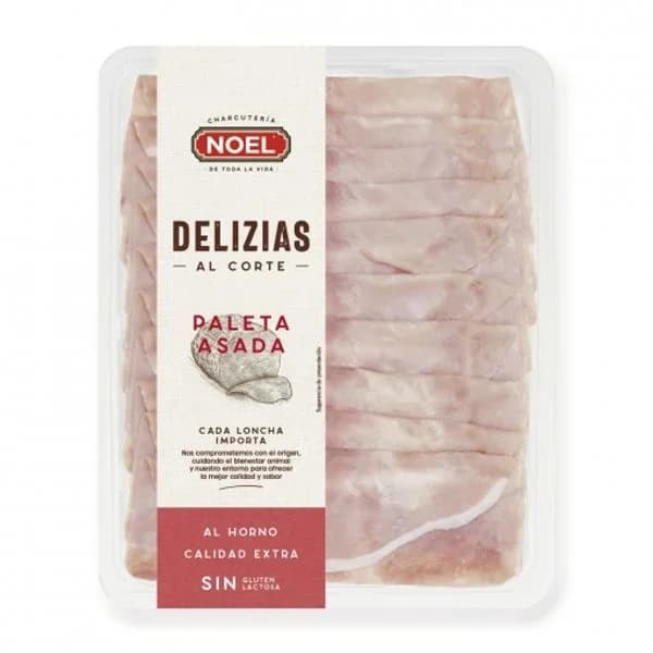 Paleta asada al horno en lonchas Noel Delizias sin gluten y sin lactosa 150 g. - 0.15 kg - Imagen del producto en Findit