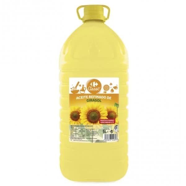 Aceite de girasol para freír Carrefour garrafa 5 l. - 5 l - Imagen del producto en Findit