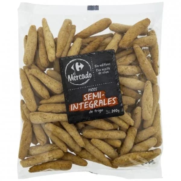 Picos integrales con aceite de oliva y ajonjolí El Mercado Carrefour  240 g - 0.24 kg - Imagen del producto en Findit